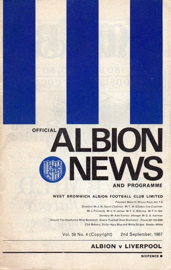 Match programme